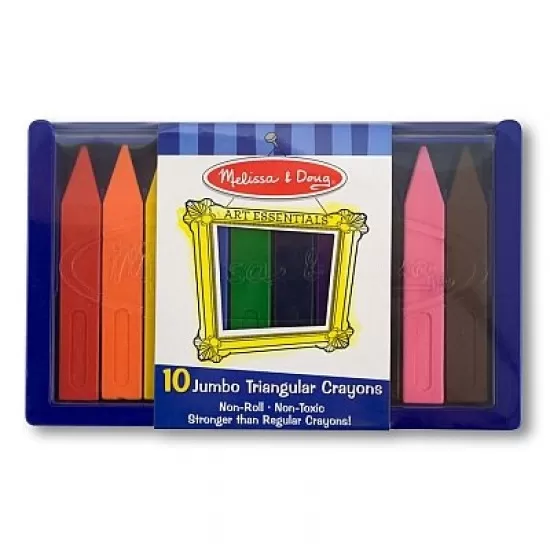 Set 10 creioane groase trunghiulare Melissa and Doug Set 10 creioane groase trunghiulare Melissa and Doug