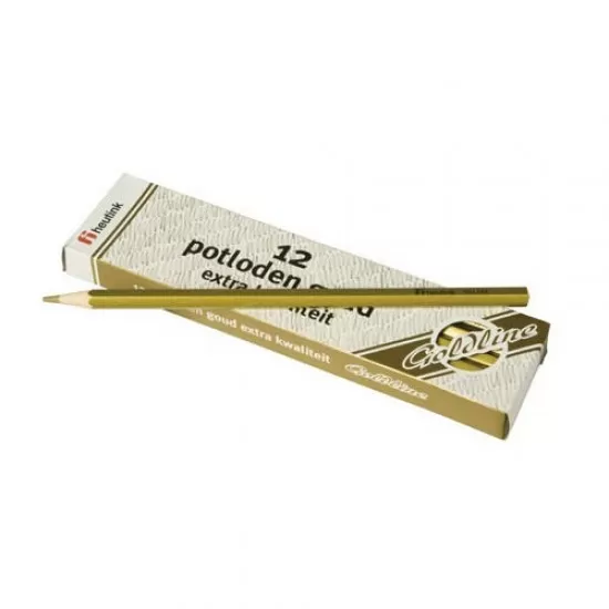 Set 12 creioane hexagonale Goldline Auriu metalic - Heutink Set 12 creioane hexagonale Goldline Auriu metalic - Heutink