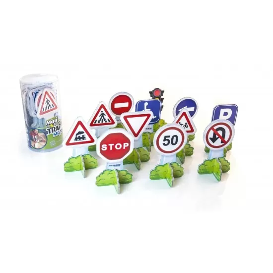 Set 12 Semne de circulatie mini - Miniland Set 12 Semne de circulatie mini - Miniland