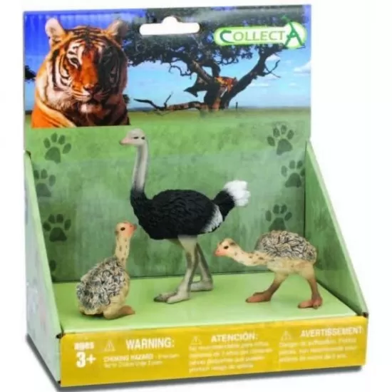 Set 3 figurine strutul si puii Collecta Set 3 figurine strutul si puii Collecta