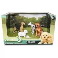 Set 4 figurine catei si pisici Collecta