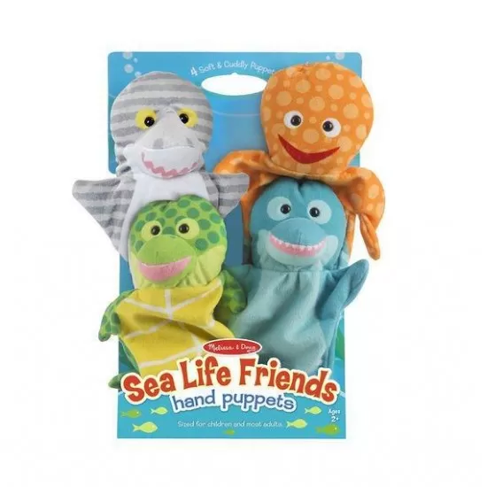 Set 4 papusi de mana Animale marine - Melissa and Doug