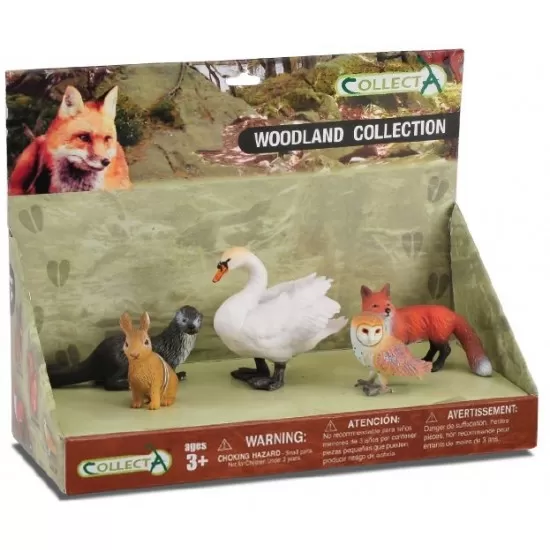 Set 5 figurine Animale din padure pictate manual LPP Collecta Set 5 figurine Animale din padure pictate manual LPP Collecta