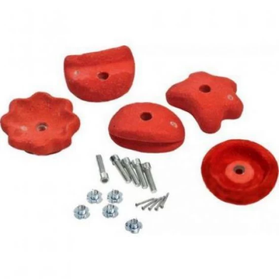 Set 5 pietre de catarat escalada mici, rosii, KBT Set 5 pietre de catarat escalada mici, rosii, KBT