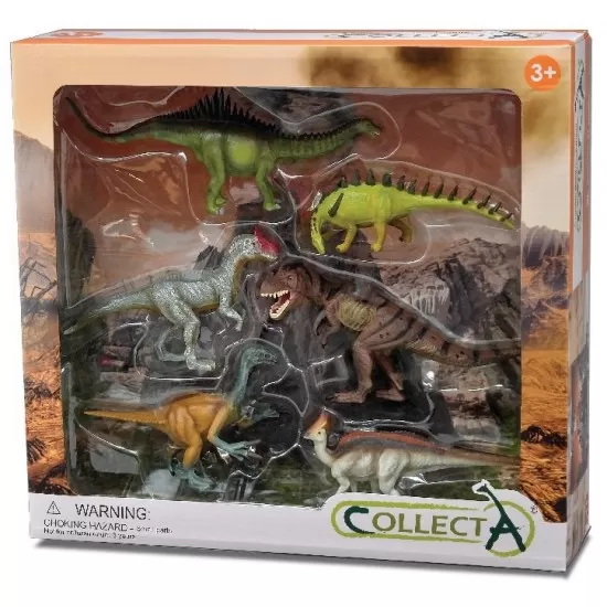 Set 6 figurine Dinozauri pictate manual WB Collecta Set 6 figurine Dinozauri pictate manual WB Collecta