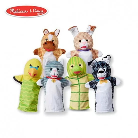 Set 6 papusi de mana Animale de companie - Melissa & Doug Set 6 papusi de mana Animale de companie - Melissa & Doug