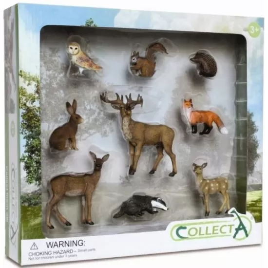 Set 9 figurine animale de padure Collecta Set 9 figurine animale de padure Collecta