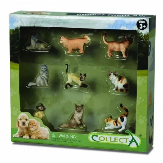 Set 9 figurine Catei si Pisici Collecta Set 9 figurine Catei si Pisici Collecta