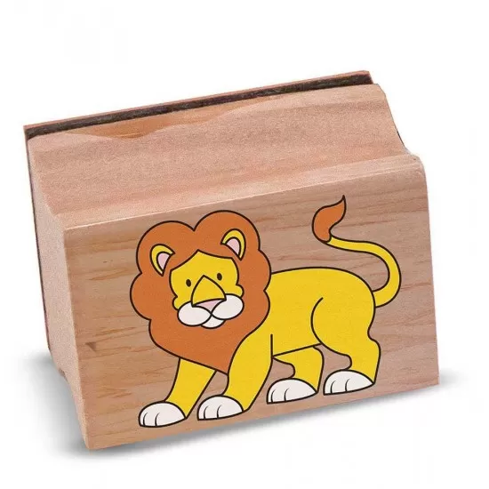 Set 9 stampile din lemn Safari - Melissa & Doug Set 9 stampile din lemn Safari - Melissa & Doug