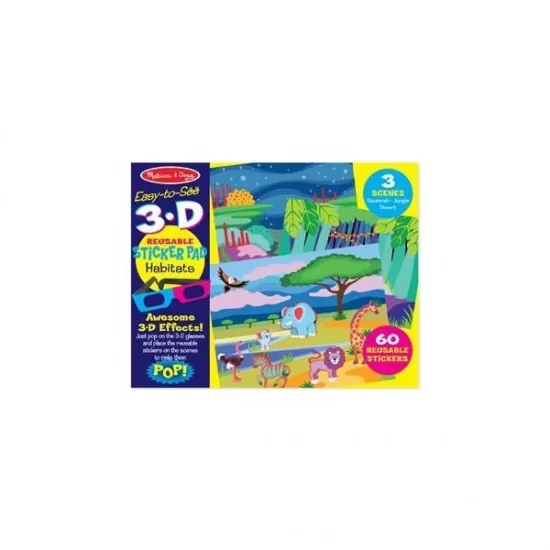 Set abtibilduri reutilizabile 3D Habitate