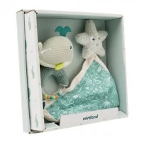 Set cadou bebe - Zornaitoare si paturica moale de atasament Ocean