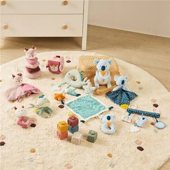 Set cadou bebe - Zornaitoare si paturica moale de atasament Ocean