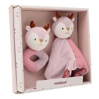 Set cadou bebe - Zornaitoare si paturica moale de atasament Caprioara