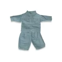 Set costum jeans pentru papusi Miniland 38-42 cm