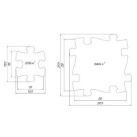Set covorase ortopedice senzoriale puzzle Diamant A Muffik 49 piese