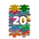 Set covorase ortopedice senzoriale puzzle Mini Puzzle Muffik 20 piese