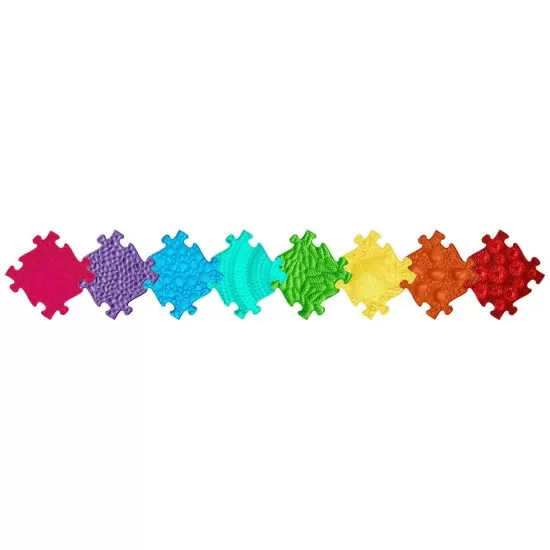 Set Covorase ortopedice senzoriale tip puzzle Curcubeu