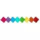 Set Covorase ortopedice senzoriale tip puzzle Curcubeu