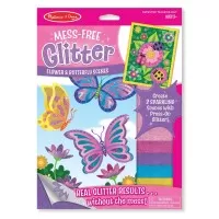 Set creatie cu sclipici Fluturi si flori Melissa and Doug