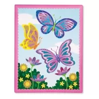 Set creatie cu sclipici Fluturi si flori Melissa and Doug