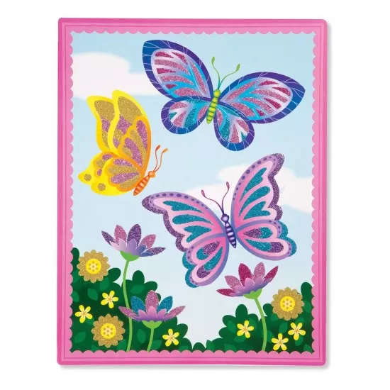 Set creatie cu sclipici Fluturi si flori Melissa and Doug Set creatie cu sclipici Fluturi si flori Melissa and Doug