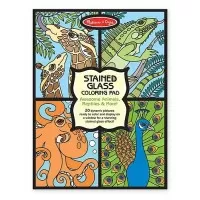 Set de colorat vitralii cu animale Melissa and Doug