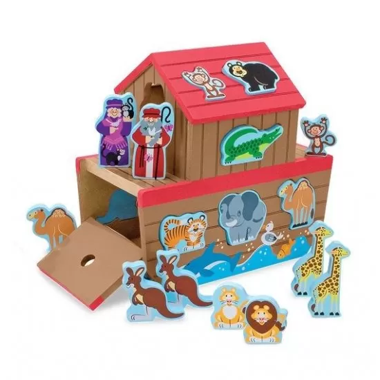 Set de joaca din lemn Arca lui Noe Melissa and Doug Set de joaca din lemn Arca lui Noe Melissa and Doug