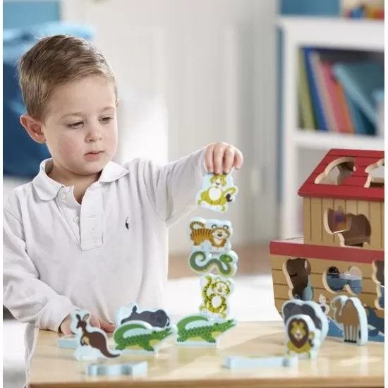 Set de joaca din lemn Arca lui Noe Melissa and Doug Set de joaca din lemn Arca lui Noe Melissa and Doug