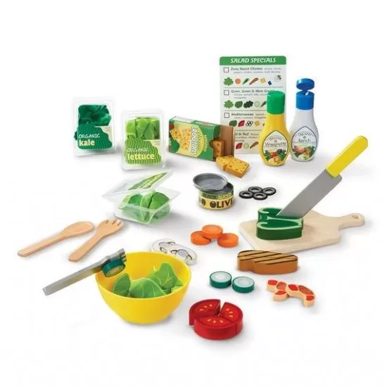 Set de joaca din lemn Salate delicioase Melissa and Doug Set de joaca din lemn Salate delicioase Melissa and Doug
