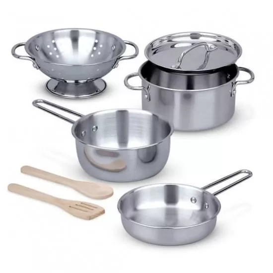Set de joaca Oale si cratite Inox - Melissa & Doug Set de joaca Oale si cratite Inox - Melissa & Doug