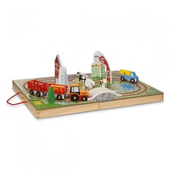 Set de joaca portabil Ferma - Melissa & Doug Set de joaca portabil Ferma - Melissa & Doug