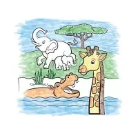 Set de pictura cu apa Safari Melissa and Doug