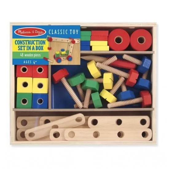 Set din lemn de construit cu suruburi Set din lemn de construit cu suruburi