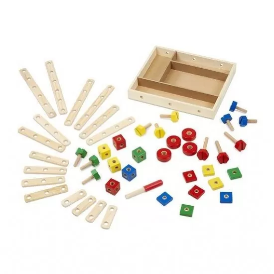 Set din lemn de construit cu suruburi Set din lemn de construit cu suruburi