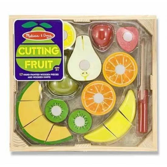 Set fructe lemn pentru taiat - Melissa & Doug Set fructe lemn pentru taiat - Melissa & Doug