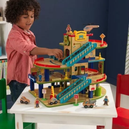 Set garaj cu spalatorie Kidkraft Set garaj cu spalatorie Kidkraft