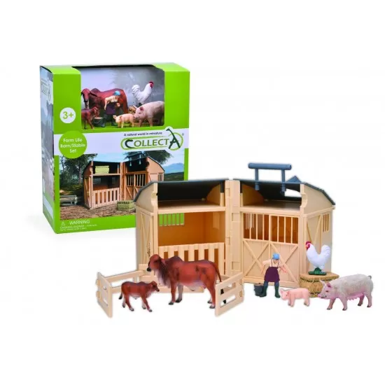 Set grajd si sura pentru animale cu figurine incluse Set grajd si sura pentru animale cu figurine incluse