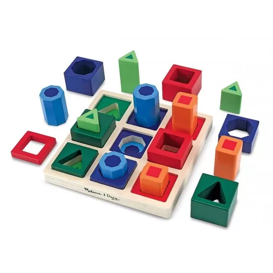 Set incastre Forme de sortat pe tabla Melissa and Doug Set incastre Forme de sortat pe tabla Melissa and Doug