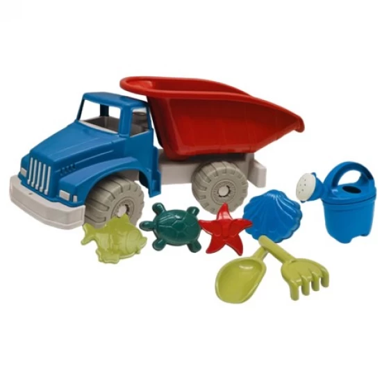 Set jucarii apa si nisip cu basculanta, stropitoare, forme si unelte Recycled Set jucarii apa si nisip cu basculanta, stropitoare, forme si unelte Recycled