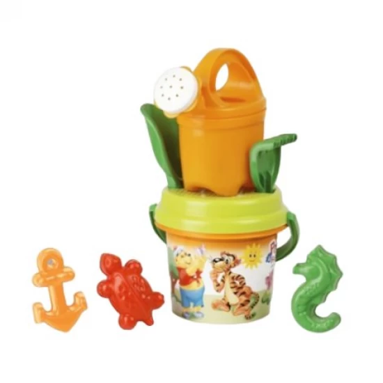 Set jucarii apa si nisip cu galetusa, stropitoare, forme si unelte in rucsac Poppy Set jucarii apa si nisip cu galetusa, stropitoare, forme si unelte in rucsac Poppy