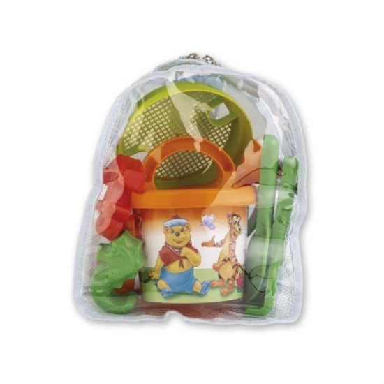 Set jucarii apa si nisip cu galetusa, stropitoare, forme si unelte in rucsac Poppy Set jucarii apa si nisip cu galetusa, stropitoare, forme si unelte in rucsac Poppy