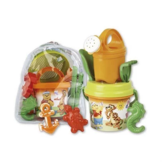 Set jucarii apa si nisip cu galetusa, stropitoare, forme si unelte in rucsac Poppy Set jucarii apa si nisip cu galetusa, stropitoare, forme si unelte in rucsac Poppy