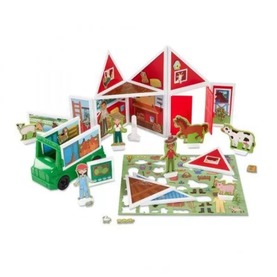 Set magnetic de joaca La Ferma Melissa & Doug 102 piese