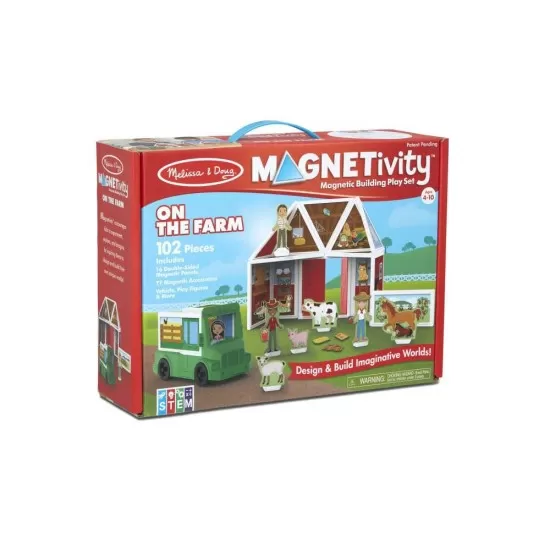 Set magnetic de joaca La Ferma Melissa & Doug 102 piese