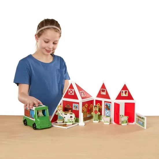 Set magnetic de joaca La Ferma Melissa & Doug 102 piese