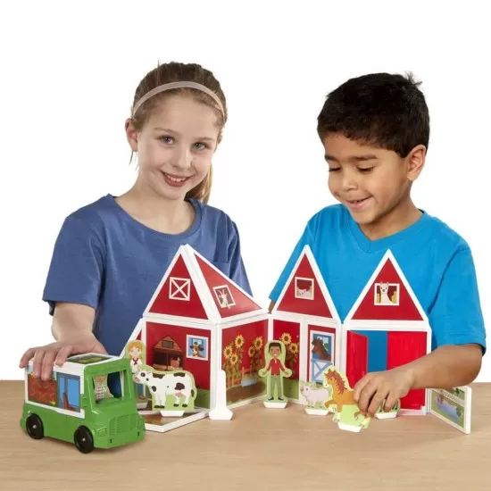 Set magnetic de joaca La Ferma Melissa & Doug 102 piese