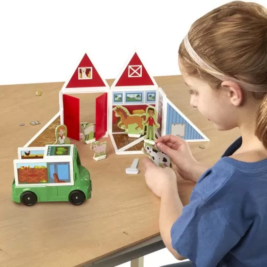 Set magnetic de joaca La Ferma Melissa & Doug 102 piese
