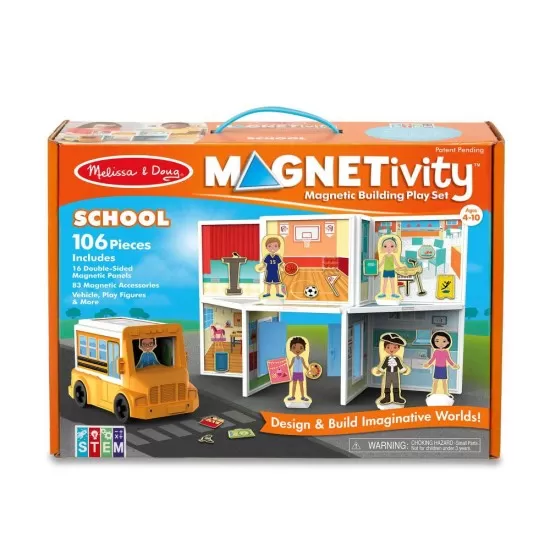 Set magnetic de joaca La Scoala Melissa & Doug 106 piese