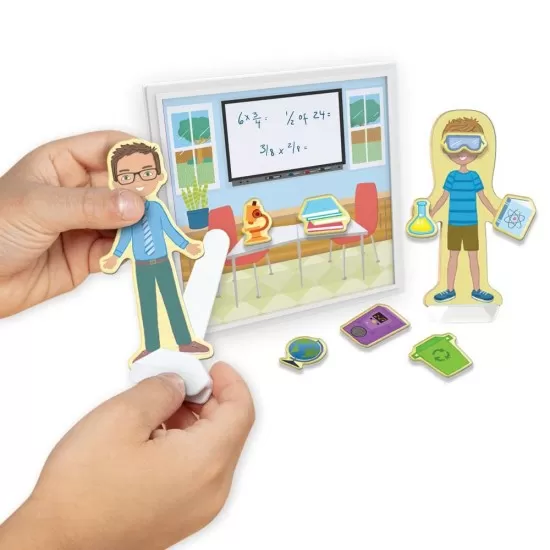 Set magnetic de joaca La Scoala Melissa & Doug 106 piese