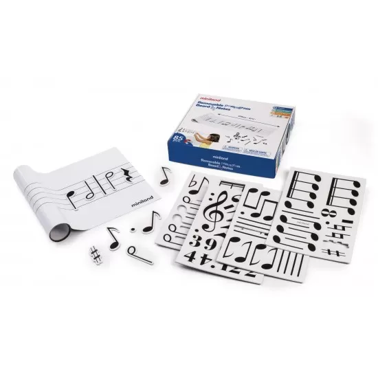 Set portativ audoadeziv cu 85 note muzicale magnetice